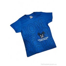Фотография Футболка детская Лето 110210 т.синій (4 шт. р.сетка 13-16) "Kids-modnik" недорого оптом от прямого поставщика