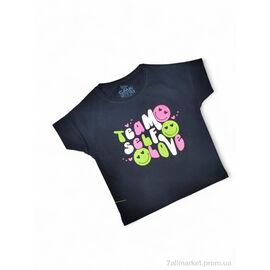 Фотография Футболка детская Лето 110040 чорний (5 шт. р.сетка 3-7) "Kids-modnik" недорого оптом от прямого поставщика