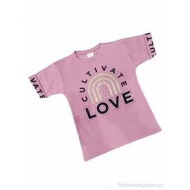 Фотография Футболка детская Лето 20304 т.пудровий (4 шт. р.сетка 9-12) "Kids-modnik" недорого оптом от прямого поставщика