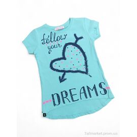 Фотография Футболка детская Лето 1049 бірюзовий (4 шт. р.сетка 5-8) "Kids-modnik" недорого оптом от прямого поставщика