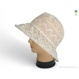 Капелюх жіночий Літо 0017 мереживо (5 шт. р.сітка56-62) "Mabi" недорого оптом від прямого постачальника