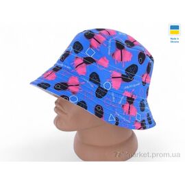 Панама зимова жіноча Літо 0049 синій (5 шт. р.сітка54-58) "Mabi" недорого оптом від прямого постачальника