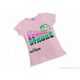 Футболка дитяча Літо 11006 пудровий (4 шт. р.сітка5-8) "Kids-modnik" недорого оптом від прямого постачальника