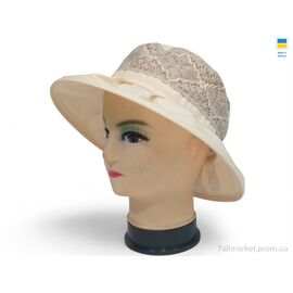 Фотография Шляпа женская Лето 0097 бежевий (5 шт. р.сетка 56-62) "Mabi" недорого оптом от прямого поставщика