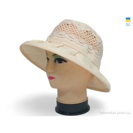 Фотография Шляпа женская Лето 0096 бежевий (5 шт. р.сетка 56-62) "Mabi" недорого оптом от прямого поставщика