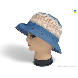 Фотография Шляпа женская Лето 0093 синій (5 шт. р.сетка 56-62) "Mabi" недорого оптом от прямого поставщика