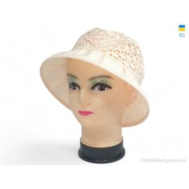 Фотография Шляпа женская Лето 0085 бежевий (5 шт. р.сетка 56-62) "Mabi" недорого оптом от прямого поставщика