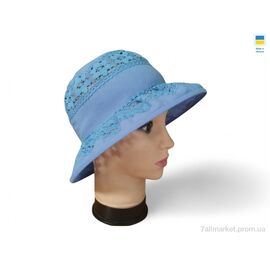 Фотография Шляпа женская Лето 0241 синій (3 шт. р.сетка 56-62) "Mabi" недорого оптом от прямого поставщика