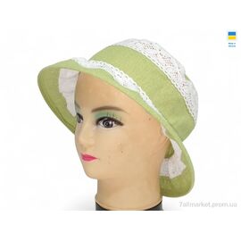 Фотография Шляпа женская Лето 0244 зелений (3 шт. р.сетка 56-62) "Mabi" недорого оптом от прямого поставщика