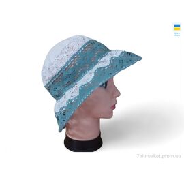Фотография Шляпа женская Лето 0245 бірюзовий (3 шт. р.сетка 56-62) "Mabi" недорого оптом от прямого поставщика