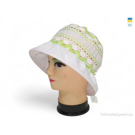 Капелюх жіночий Літо 0255 білий (3 шт. р.сітка56-62) "Mabi" недорого оптом від прямого постачальника