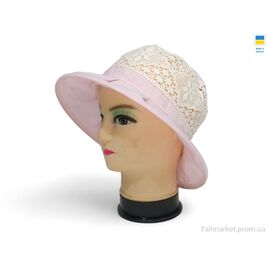 Капелюх жіночий Літо 0258 рожевий (3 шт. р.сітка56-62) "Mabi" недорого оптом від прямого постачальника