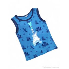 Фотография Майка детская Лето 8033 синій (4 шт. р.сетка 5-8) "Kids-modnik" недорого оптом от прямого поставщика