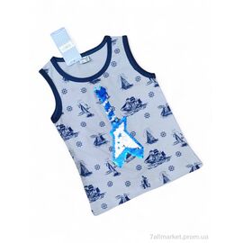 Фотография Майка детская Лето 8033 сірий (4 шт. р.сетка 5-8) "Kids-modnik" недорого оптом от прямого поставщика