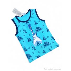 Фотография Майка детская Лето 8033 бірюзовий (4 шт. р.сетка 5-8) "Kids-modnik" недорого оптом от прямого поставщика