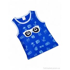 Фотография Майка детская Лето 8030 електрик (4 шт. р.сетка 2-5) "Kids-modnik" недорого оптом от прямого поставщика
