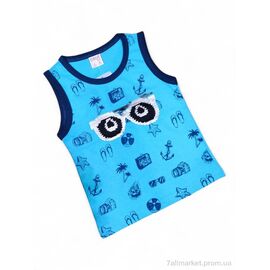Фотография Майка детская Лето 8030 блакитний (4 шт. р.сетка 2-5) "Kids-modnik" недорого оптом от прямого поставщика