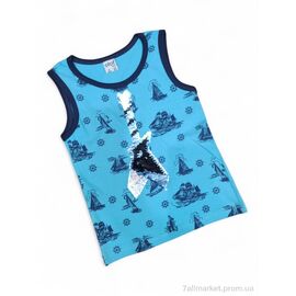 Фотография Майка детская Лето 8033 блакитний (4 шт. р.сетка 5-8) "Kids-modnik" недорого оптом от прямого поставщика