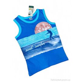 Фотография Майка детская Лето 3501 синій (4 шт. р.сетка 10-16) "Kids-modnik" недорого оптом от прямого поставщика