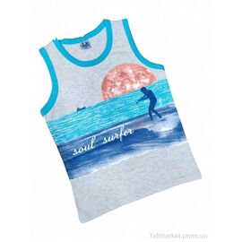 Фотография Майка детская Лето 3501 сірий (4 шт. р.сетка 10-16) "Kids-modnik" недорого оптом от прямого поставщика