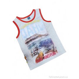 Фотография Майка детская Лето 1072 сірий (4 шт. р.сетка 8-14) "Kids-modnik" недорого оптом от прямого поставщика