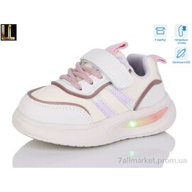 Фотография Кроссовки детские модные Весна/осень B201-5 LED (8 пар р.22-26) "Lilin" недорого оптом от прямого поставщика
