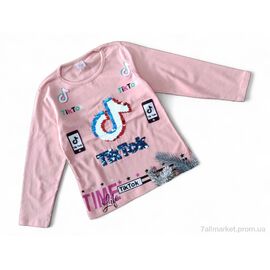 Батник дитячий Весна/осінь 7151 пудровий (5 шт. р.сітка4-8) "Kids-modnik" недорого оптом від прямого постачальника