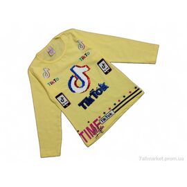 Батник дитячий Весна/осінь 7151 жовтий (5 шт. р.сітка4-8) "Kids-modnik" недорого оптом від прямого постачальника