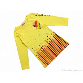 Батник дитячий Весна/осінь 2357 жовтий (4 шт. р.сітка5-8) "Kids-modnik" недорого оптом від прямого постачальника