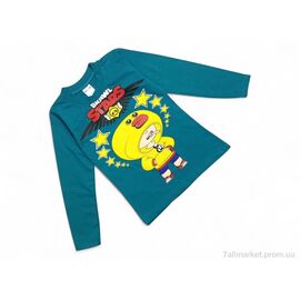 Батник дитячий Весна/осінь 7181 т.бірюзовий (3 шт. р.сітка4-8) "Kids-modnik" недорого оптом від прямого постачальника