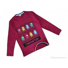 Батник дитячий Весна/осінь 4390 бордовий (4 шт. р.сітка7-10) "Kids-modnik" недорого оптом від прямого постачальника