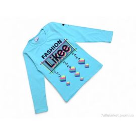 Батник дитячий Весна/осінь 7142 св.бірюзовий (4 шт. р.сітка9-12) "Kids-modnik" недорого оптом від прямого постачальника