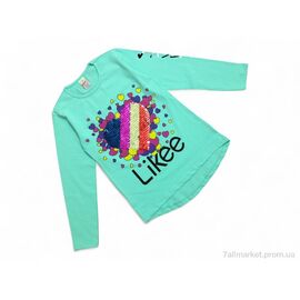 Батник дитячий Весна/осінь 7152 св.бірюзовий (4 шт. р.сітка9-12) "Kids-modnik" недорого оптом від прямого постачальника