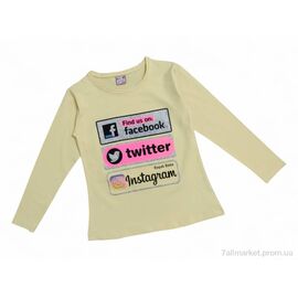 Батник дитячий Весна/осінь 4105 жовтий twitter (4 шт. р.сітка9-12) "Kids-modnik" недорого оптом від прямого постачальника