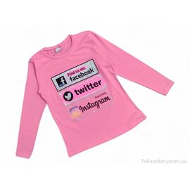 Батник дитячий Весна/осінь 4105 кораловий twitter (4 шт. р.сітка9-12) "Kids-modnik" недорого оптом від прямого постачальника