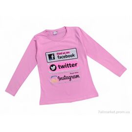 Батник дитячий Весна/осінь 4105 рожевий twitter (4 шт. р.сітка9-12) "Kids-modnik" недорого оптом від прямого постачальника