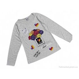 Батник дитячий Весна/осінь 1685 св.сірий (4 шт. р.сітка9-12) "Kids-modnik" недорого оптом від прямого постачальника