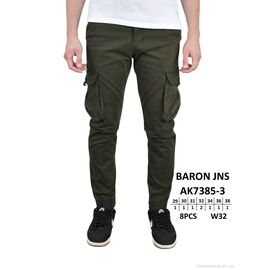Чоловічі брюки Весна/осінь AK7385-3 (8 шт. р.сітка29-38) "Baron" недорого оптом від прямого постачальника
