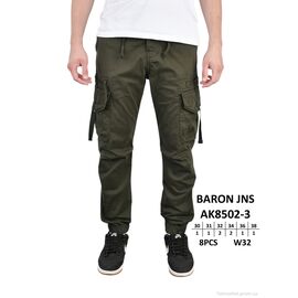 Чоловічі брюки Весна/осінь AK8502-3 (8 шт. р.сітка30-38) "Baron" недорого оптом від прямого постачальника