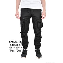 Чоловічі брюки Весна/осінь AK8506-1 (8 шт. р.сітка30-38) "Baron" недорого оптом від прямого постачальника