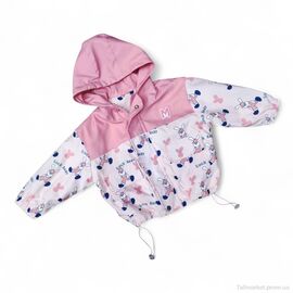 Вітровка дитяча Весна/осінь 17301 рожевий (5 шт. р.сітка90-130) "Kids-modnik" недорого оптом від прямого постачальника