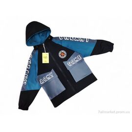Вітровка дитяча Весна/осінь 2126 бірюзовий (4 шт. р.сітка150-180) "Kids-modnik" недорого оптом від прямого постачальника