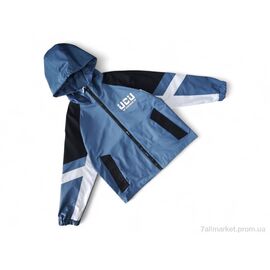 Вітровка дитяча Весна/осінь 2128 синій (4 шт. р.сітка150-180) "Kids-modnik" недорого оптом від прямого постачальника
