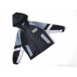 Вітровка дитяча Весна/осінь 2128 сірий (4 шт. р.сітка150-180) "Kids-modnik" недорого оптом від прямого постачальника