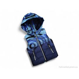 Жилетка дитяча Весна/осінь 2235 т.синій (5 шт. р.сітка80-104) "Kids-modnik" недорого оптом від прямого постачальника