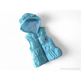 Жилетка дитяча Весна/осінь L08 св.бірюзовий (3 шт. р.сіткаL-2XL) "Kids-modnik" недорого оптом від прямого постачальника