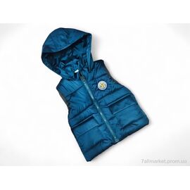 Фотография Жилетка детская Весна/осень G9 т.бірюзовий (3 шт. р.сетка L-2XL) "Kids-modnik" недорого оптом от прямого поставщика