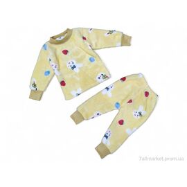Дитяча піжама Весна/осінь КТ3 жовтий зайчик (3 шт. р.сітка1-3) "Kids-modnik" недорого оптом від прямого постачальника