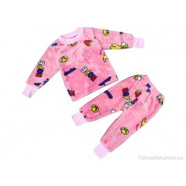 Дитяча піжама Весна/осінь КТ3 рожевий (3 шт. р.сітка1-3) "Kids-modnik" недорого оптом від прямого постачальника