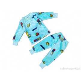 Дитяча піжама Весна/осінь КТ3 бірюзовий (3 шт. р.сітка1-3) "Kids-modnik" недорого оптом від прямого постачальника